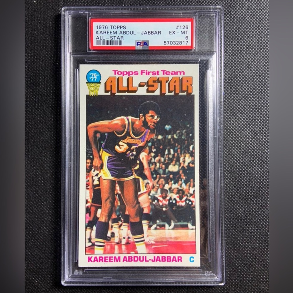 1976 Topps Kareem Abdul Jabbar #126 All Star PSA 6 EX-MINT Los Angeles Lakers